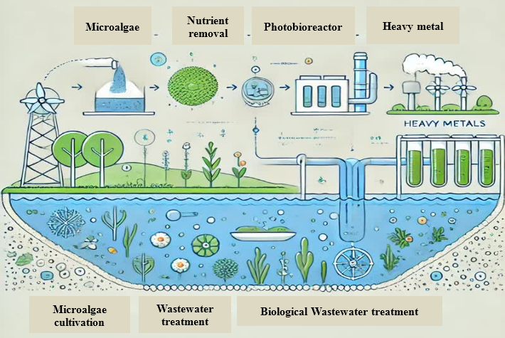 Investigating the removal of pollutants from wastewater using microalgae 