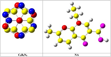 DFT Studies on the Nalidixic Acid Interactions with C8B6N6 Nanocluster 